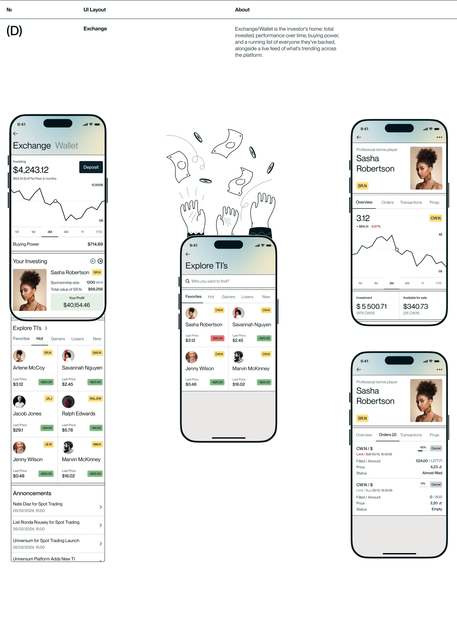 app design Fintech Mobile app Investment product design  ui design Spo-05