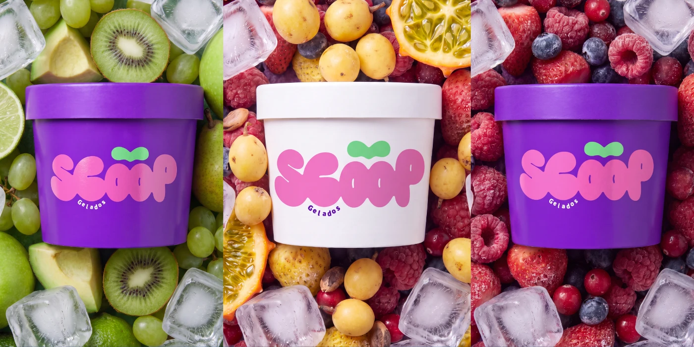 ice cream visual identity Logo Design adobe illustrator branding  Grap-2